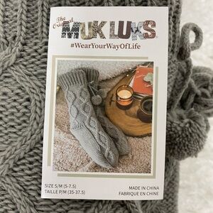 NWT MUK LUKS Sherpa Lined Socks, S/M